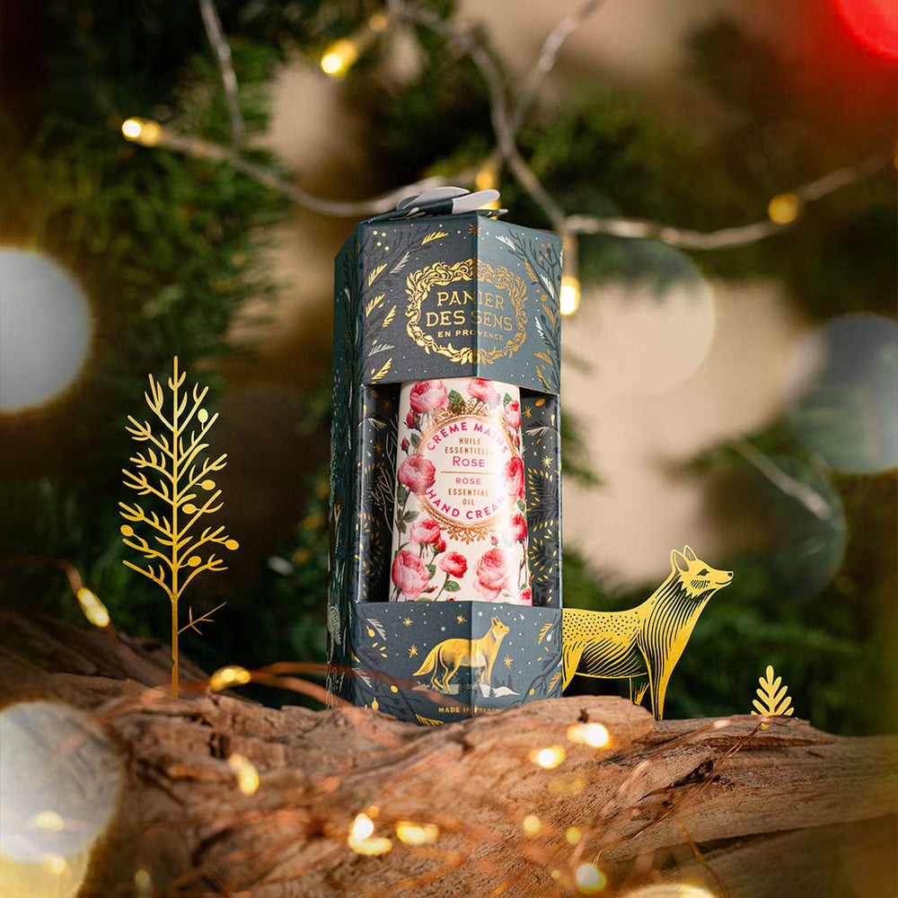 Mini set de crema de manos de Navidad - Rosa rejuvenecedora 1 floz (VP) - Cuidado de las manos - Panier des Sens USA