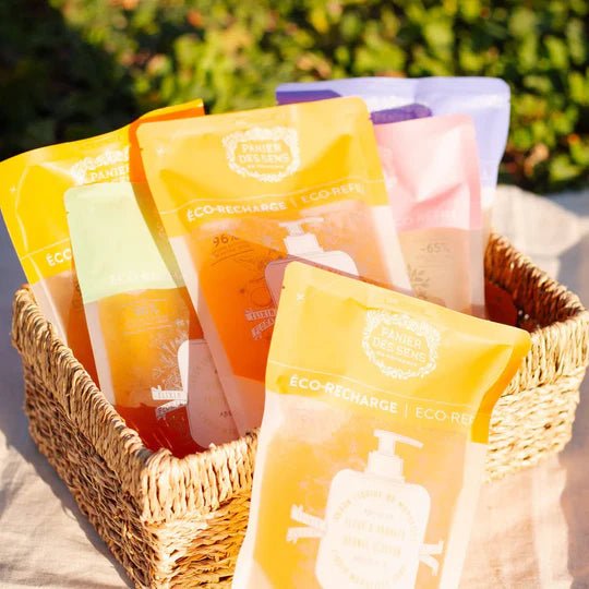 Paquete de 6 recambios de jabón líquido con fragancias variadas – 6 x 16,9 oz - Ecológico - recambios - Panier des Sens