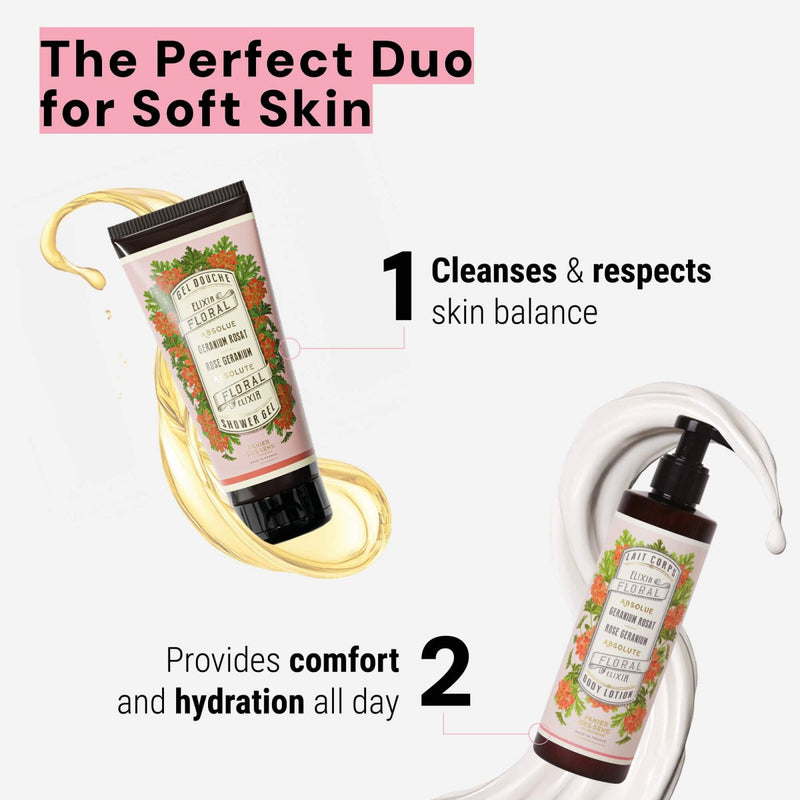 Gel de ducha - Rosa Geranio (6.7 fl.oz.) - Gel de ducha - Panier des Sens USA