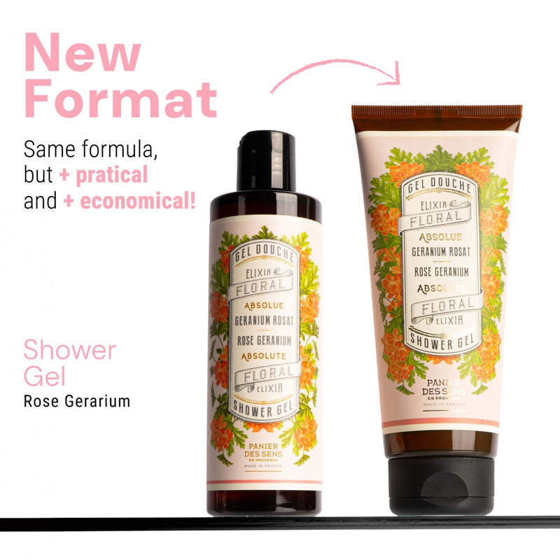 Gel de ducha - Rosa Geranio (6.7 fl.oz.) - Gel de ducha - Panier des Sens USA