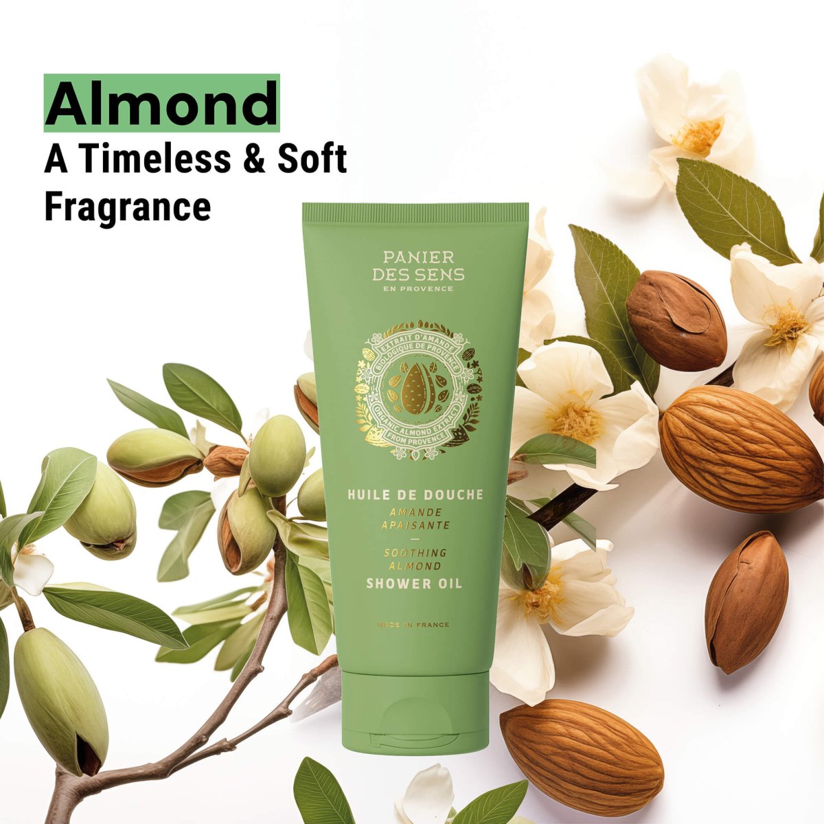 Aceite de ducha - Almendra Calmante - Gel de ducha - Panier des Sens USA