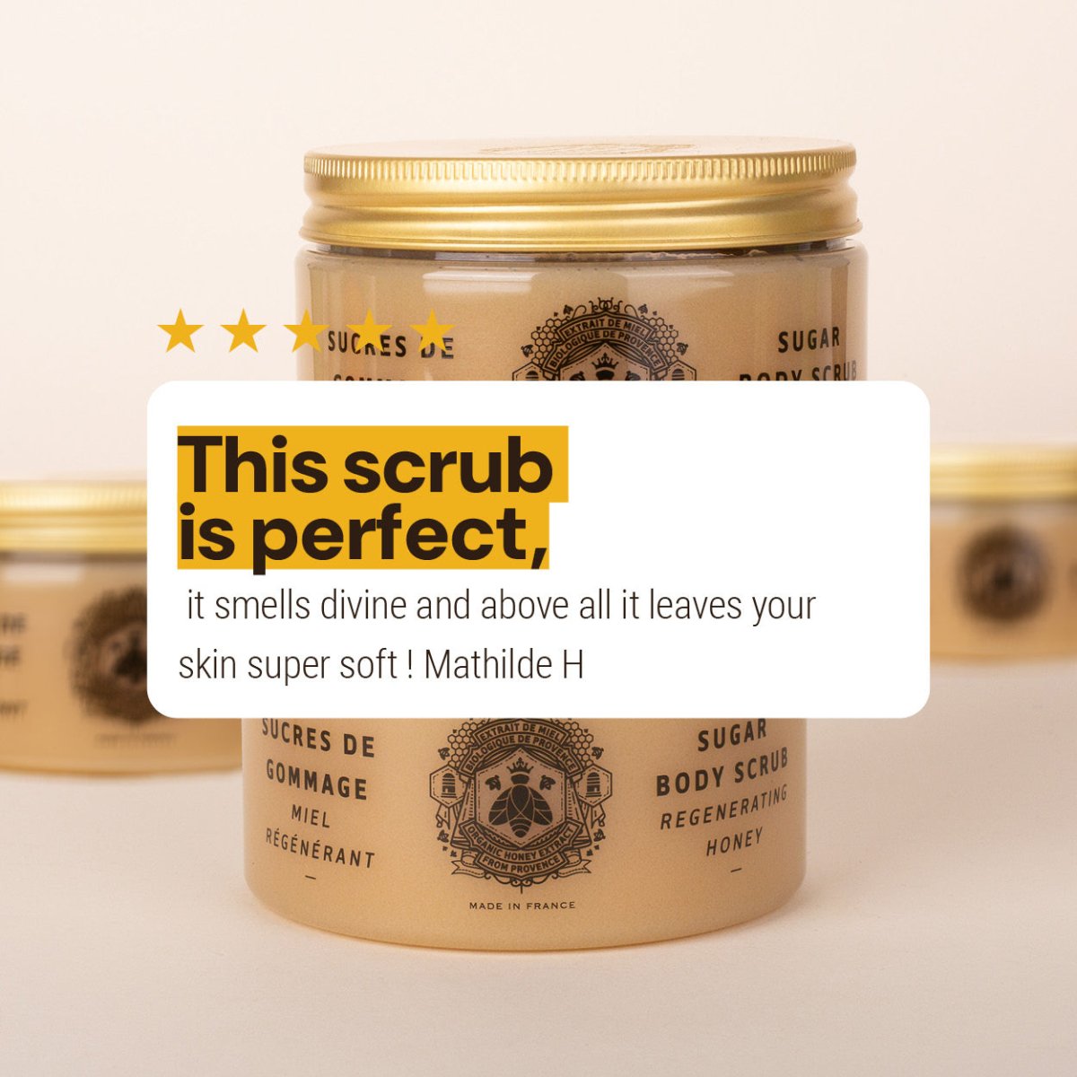 Exfoliante corporal de azúcar - Exfoliante corporal de miel - Cuidado Corporal - Panier des Sens USA