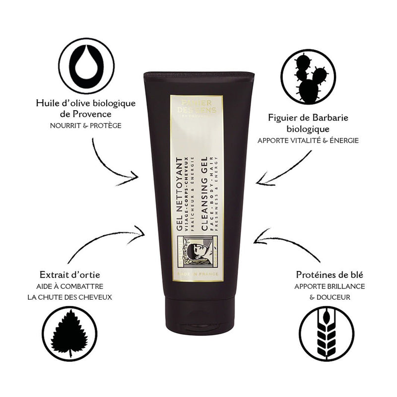Gel de ducha 3 en 1 para hombre - Cuerpo, cabello y rostro - Men&...