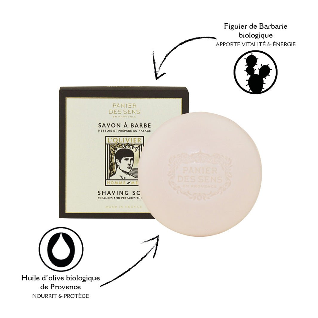 Jabón de Barba con Aceite de Oliva y Higo Chumbo - 5oz - Cuidado Masculino - Panier des Sens USA