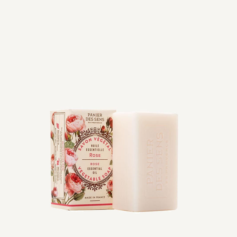 Jabón Natural de Rosa Francesa con Aceite Esencial - 5oz - Cosméticos sólidos - Panier des Sens USA