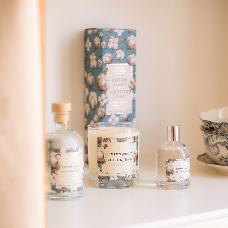 Vela perfumada - Vela Vegana Flor de Algodón 0,61 lb - Velas perfumadas - Panier des Sens USA
