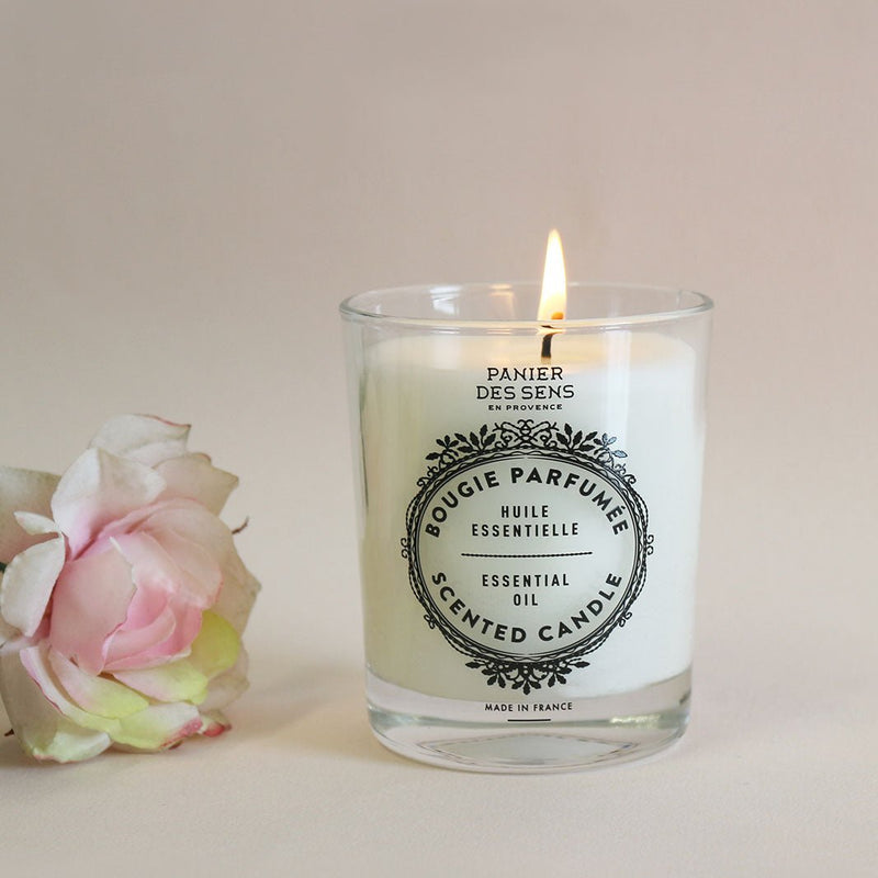 Vela perfumada - Vela Rosa Vegana 0,4 lb - Velas perfumadas - Panier des Sens USA