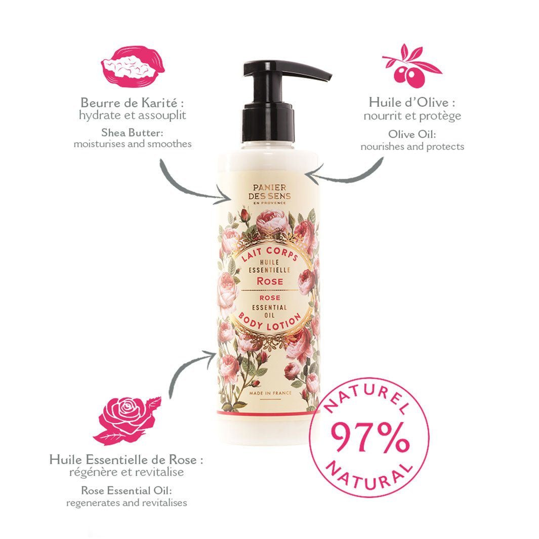 Loción Corporal Karité - Rosa Rejuvenecedora - Loción Corporal - Panier des Sens USA